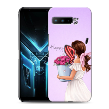 Силиконовый противоударный чехол на ASUS ROG Phone 3 с принтом женский Силиконовый противоударный чехол на ASUS ROG Phone 3 с принтом женский