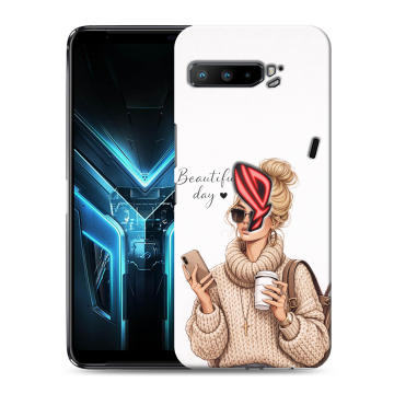 Силиконовый противоударный чехол на ASUS ROG Phone 3 с принтом женский Силиконовый противоударный чехол на ASUS ROG Phone 3 с принтом женский