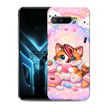 Силиконовый противоударный чехол на ASUS ROG Phone 3 с принтом для девочек Силиконовый противоударный чехол на ASUS ROG Phone 3 с принтом для девочек