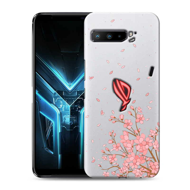 Силиконовый противоударный чехол на ASUS ROG Phone 3 с принтом Ветка сакуры Силиконовый противоударный чехол на ASUS ROG Phone 3 с принтом Ветка сакуры