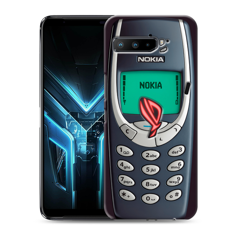 Силиконовый противоударный чехол на ASUS ROG Phone 3 с принтом Старый телефон Силиконовый противоударный чехол на ASUS ROG Phone 3 с принтом Старый телефон