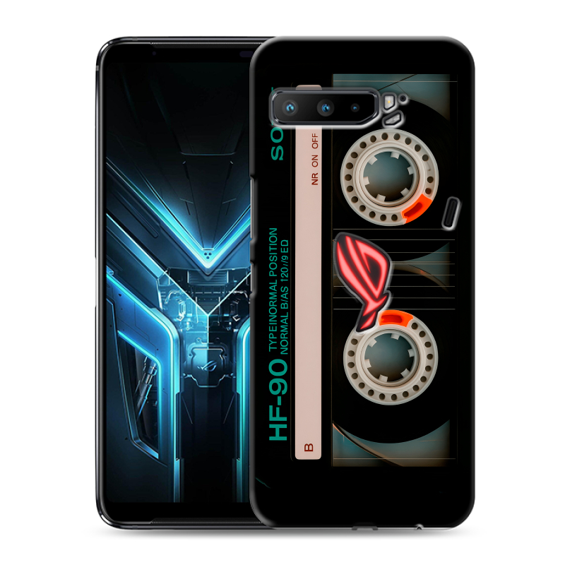 Силиконовый противоударный чехол на ASUS ROG Phone 3 с принтом Кассета Силиконовый противоударный чехол на ASUS ROG Phone 3 с принтом Кассета