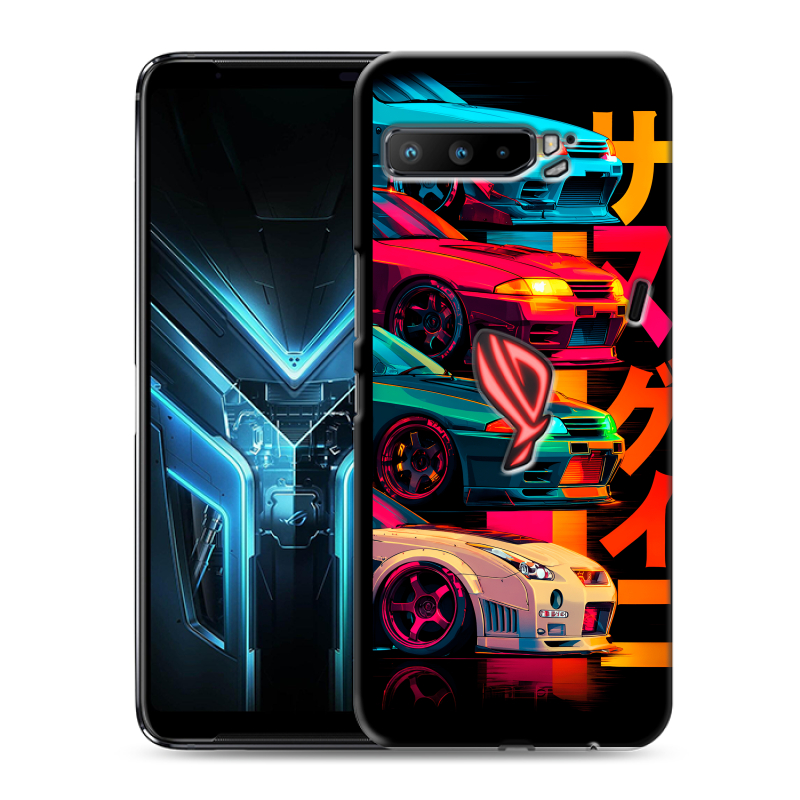 Силиконовый противоударный чехол на ASUS ROG Phone 3 с принтом Гоночные машины Силиконовый противоударный чехол на ASUS ROG Phone 3 с принтом Гоночные машины