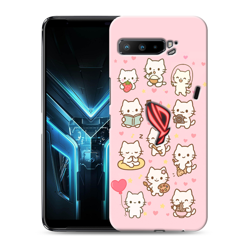 Силиконовый противоударный чехол на ASUS ROG Phone 3 с принтом Hello Kitty Хелоу Кити Силиконовый противоударный чехол на ASUS ROG Phone 3 с принтом Hello Kitty Хелоу Кити