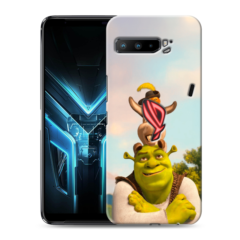Силиконовый противоударный чехол на ASUS ROG Phone 3 с принтом Шрек Shrek Силиконовый противоударный чехол на ASUS ROG Phone 3 с принтом Шрек Shrek
