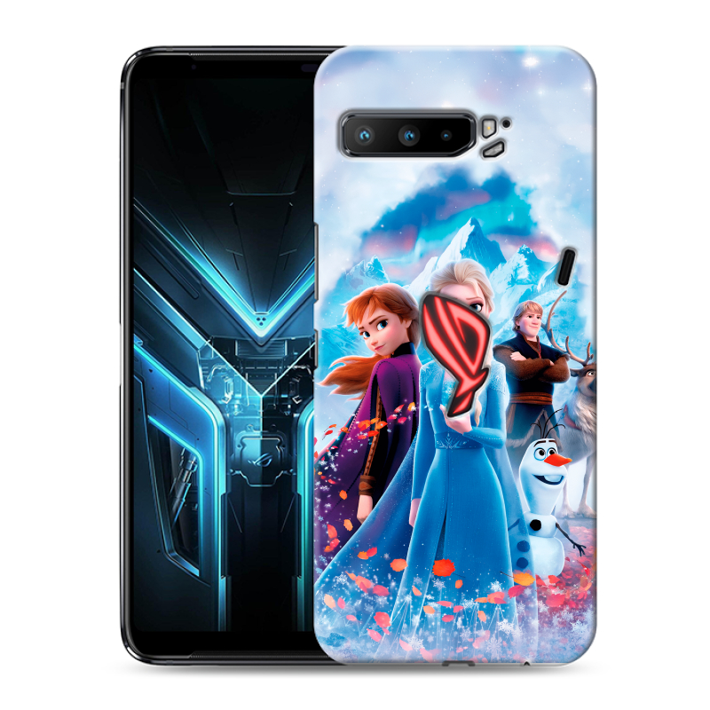 Силиконовый противоударный чехол на ASUS ROG Phone 3 с принтом Холодное сердце Frozen Силиконовый противоударный чехол на ASUS ROG Phone 3 с принтом Холодное сердце Frozen