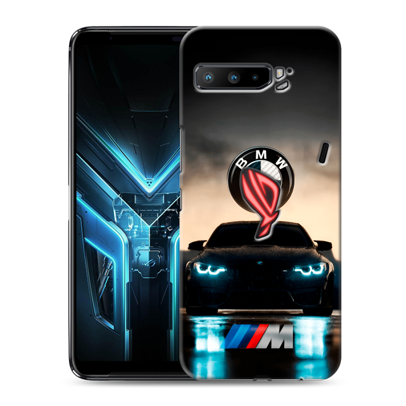 Силиконовый противоударный чехол на ASUS ROG Phone 3 с принтом БМВ BMW Силиконовый противоударный чехол на ASUS ROG Phone 3 с принтом БМВ BMW