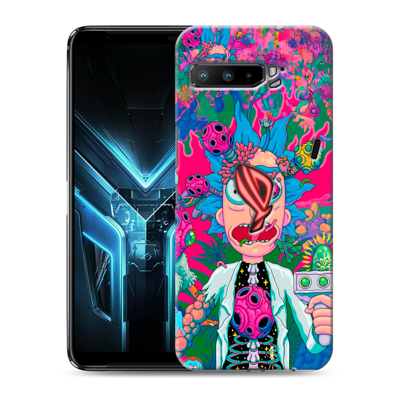 Силиконовый противоударный чехол на ASUS ROG Phone 3 с принтом Рик и Морти Rick Morty Силиконовый противоударный чехол на ASUS ROG Phone 3 с принтом Рик и Морти Rick Morty