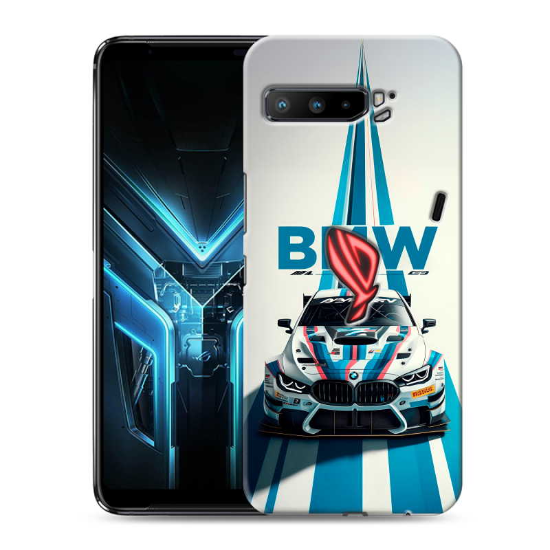Силиконовый противоударный чехол на ASUS ROG Phone 3 с принтом БМВ BMW Силиконовый противоударный чехол на ASUS ROG Phone 3 с принтом БМВ BMW