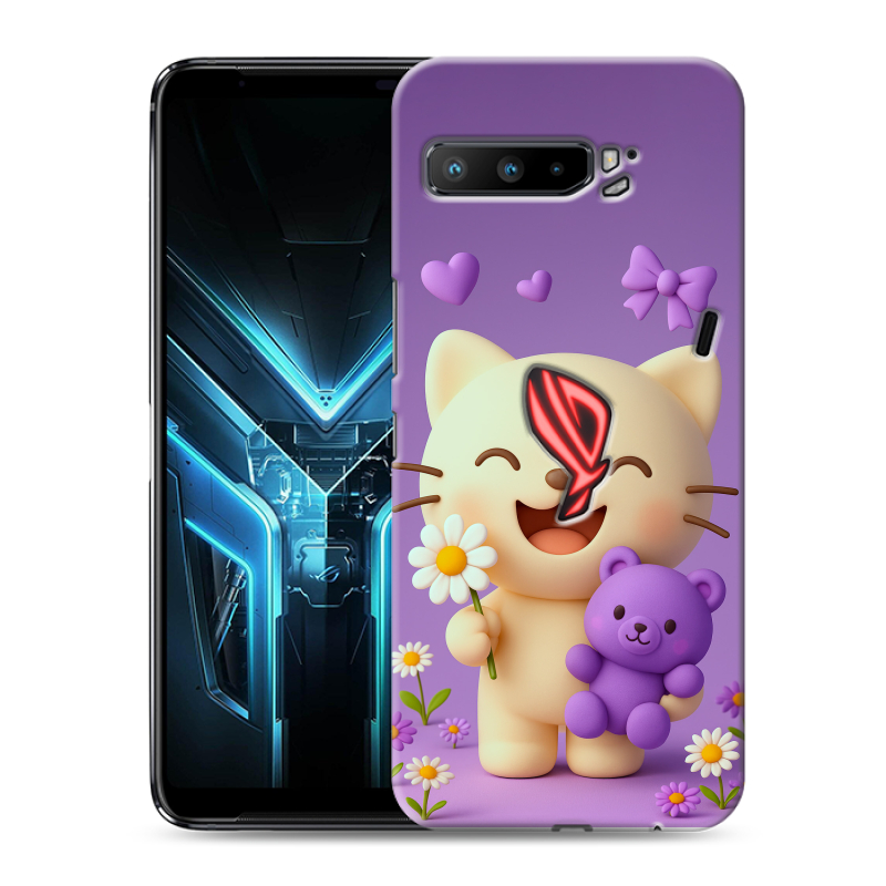 Силиконовый противоударный чехол на ASUS ROG Phone 3 с принтом для девочек Силиконовый противоударный чехол на ASUS ROG Phone 3 с принтом для девочек