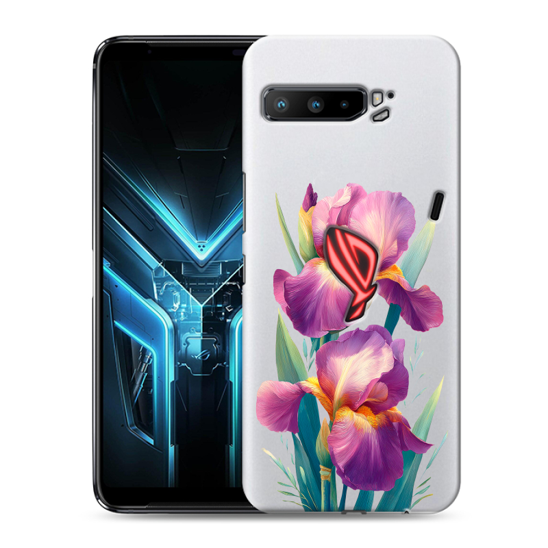 Силиконовый противоударный чехол на ASUS ROG Phone 3 с принтом Цветы орхидеи Силиконовый противоударный чехол на ASUS ROG Phone 3 с принтом Цветы орхидеи