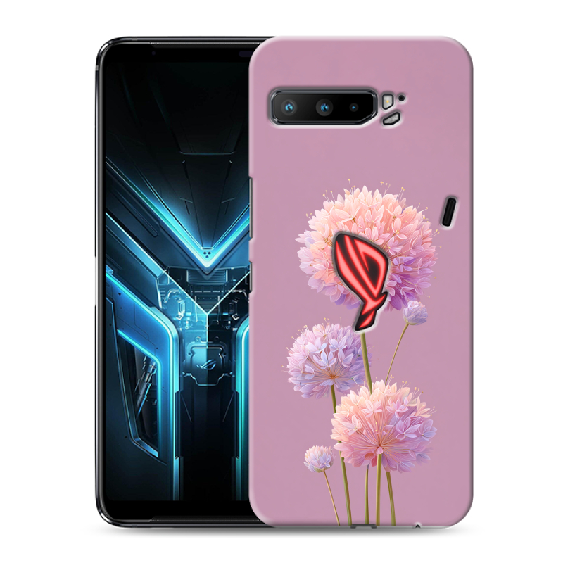 Силиконовый противоударный чехол на ASUS ROG Phone 3 с принтом Цветы Силиконовый противоударный чехол на ASUS ROG Phone 3 с принтом Цветы