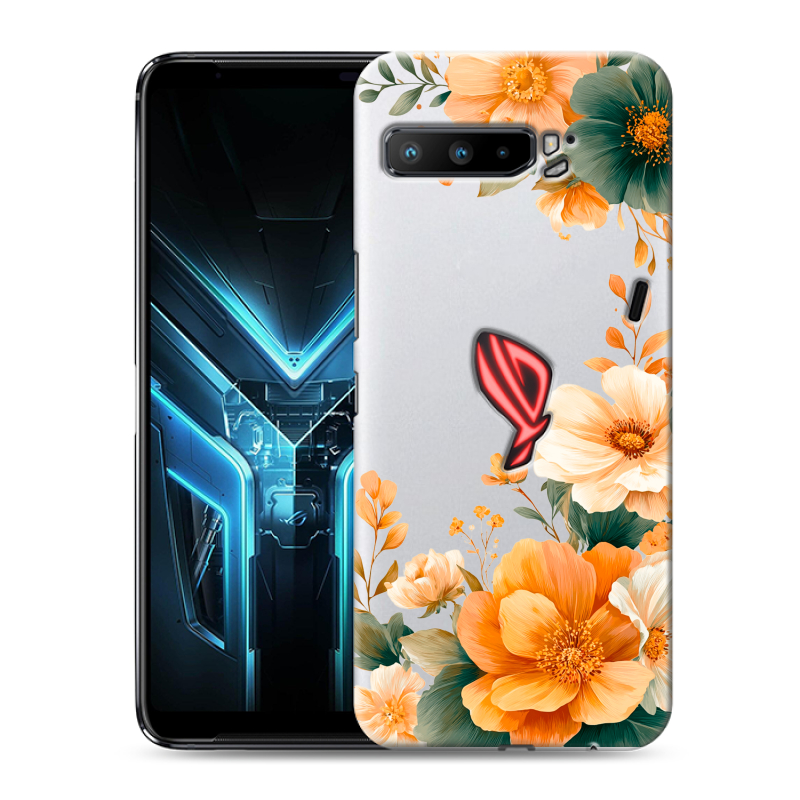 Силиконовый противоударный чехол на ASUS ROG Phone 3 с принтом Цветы принт Силиконовый противоударный чехол на ASUS ROG Phone 3 с принтом Цветы принт