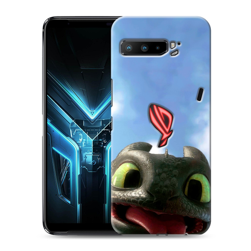 Силиконовый противоударный чехол на ASUS ROG Phone 3 с принтом Как приручить дракона Силиконовый противоударный чехол на ASUS ROG Phone 3 с принтом Как приручить дракона