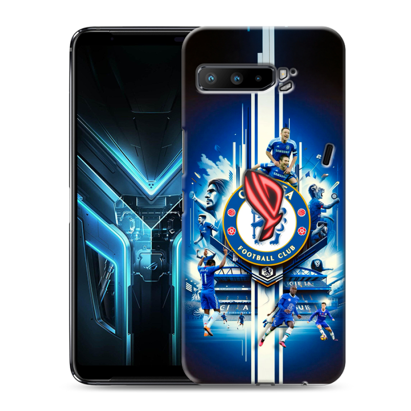 Силиконовый противоударный чехол на ASUS ROG Phone 3 с принтом Chelsea Челси Силиконовый противоударный чехол на ASUS ROG Phone 3 с принтом Chelsea Челси