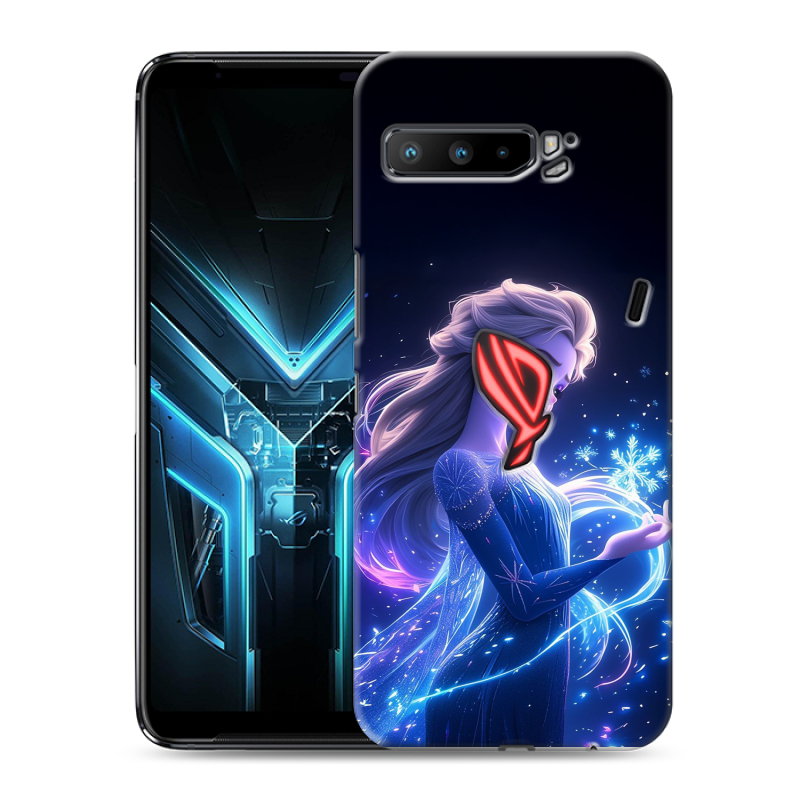 Силиконовый противоударный чехол на ASUS ROG Phone 3 с принтом Холодное сердце Frozen Силиконовый противоударный чехол на ASUS ROG Phone 3 с принтом Холодное сердце Frozen