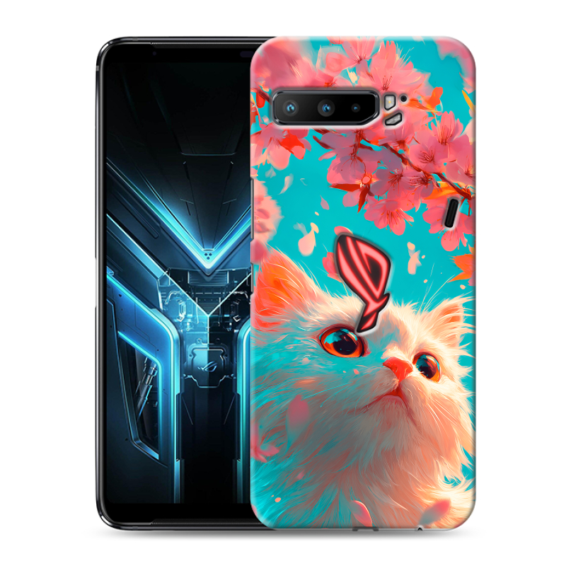 Силиконовый противоударный чехол на ASUS ROG Phone 3 с принтом Красивый кот Силиконовый противоударный чехол на ASUS ROG Phone 3 с принтом Красивый кот