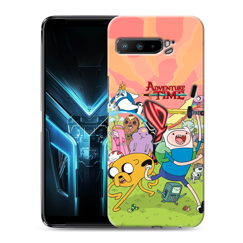 Силиконовый противоударный чехол на ASUS ROG Phone 3 с принтом Adventure time Время приключений Силиконовый противоударный чехол на ASUS ROG Phone 3 с принтом Adventure time Время приключений