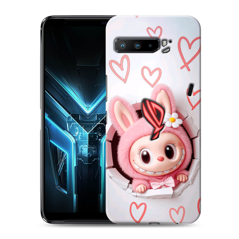 Силиконовый противоударный чехол на ASUS ROG Phone 3 с принтом Labubu Лабубу Силиконовый противоударный чехол на ASUS ROG Phone 3 с принтом Labubu Лабубу