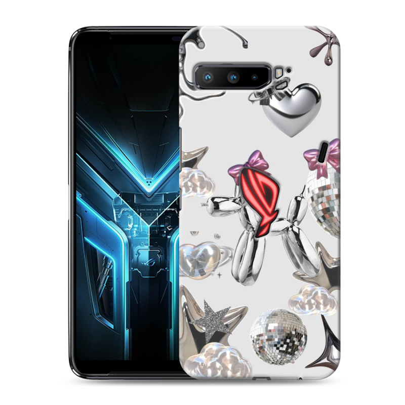Силиконовый противоударный чехол на ASUS ROG Phone 3 с принтом Y2K Силиконовый противоударный чехол на ASUS ROG Phone 3 с принтом Y2K