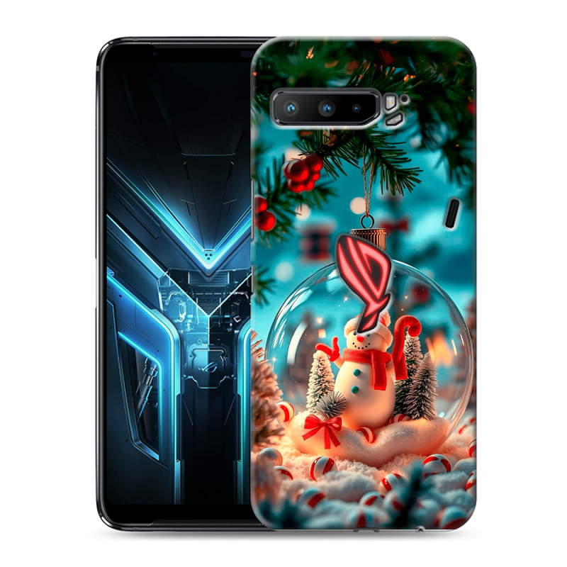 Силиконовый противоударный чехол на ASUS ROG Phone 3 с принтом Новый год Силиконовый противоударный чехол на ASUS ROG Phone 3 с принтом Новый год