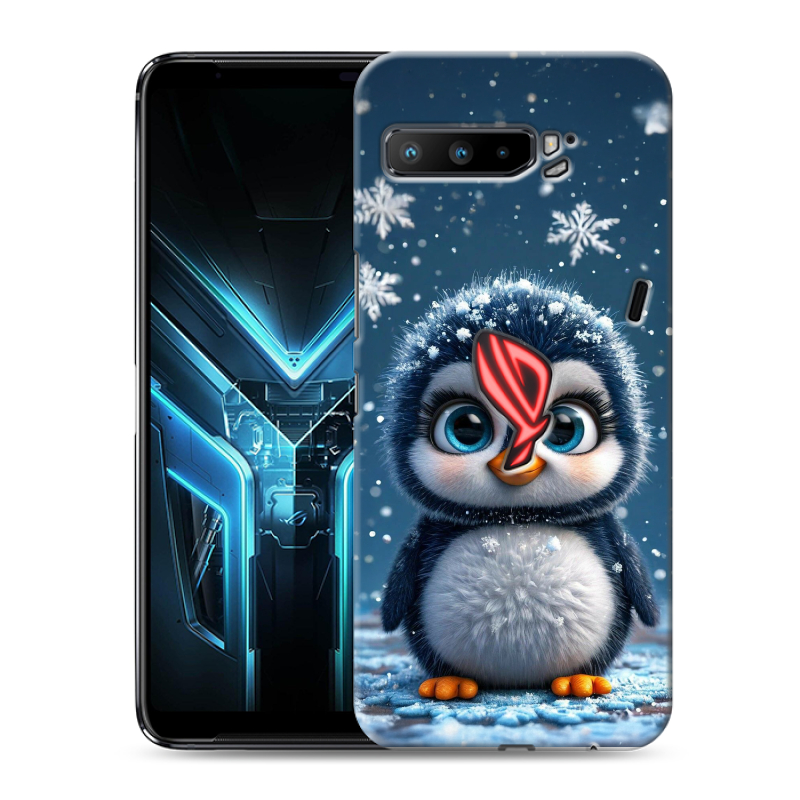 Силиконовый противоударный чехол на ASUS ROG Phone 3 с принтом Новый год Силиконовый противоударный чехол на ASUS ROG Phone 3 с принтом Новый год