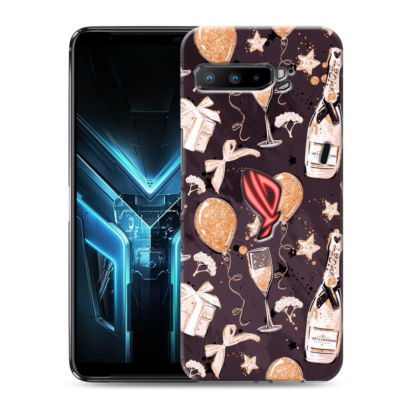 Силиконовый противоударный чехол на ASUS ROG Phone 3 с принтом Новый год Силиконовый противоударный чехол на ASUS ROG Phone 3 с принтом Новый год