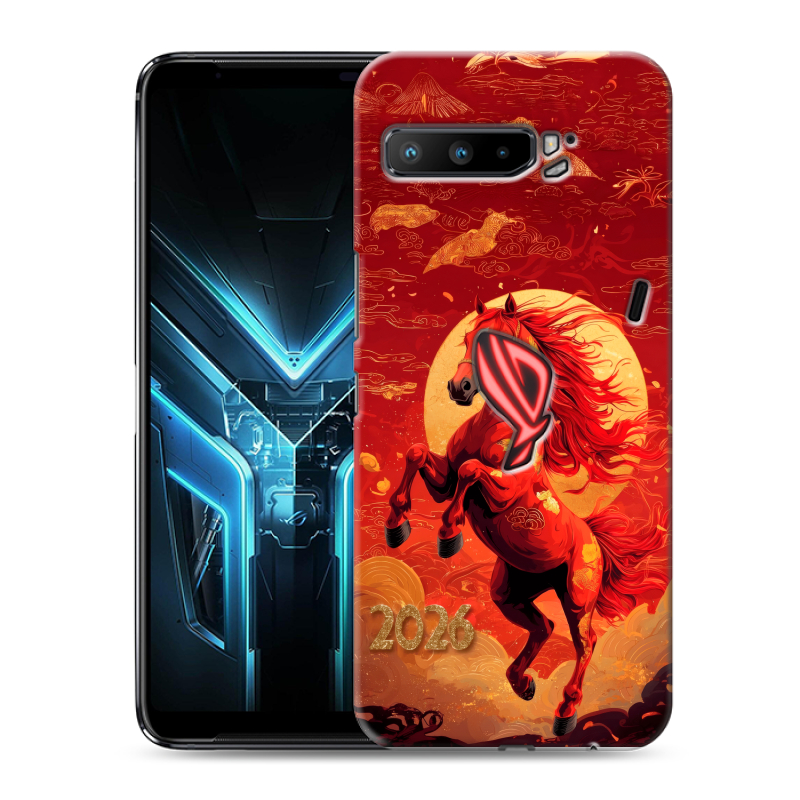 Силиконовый противоударный чехол на ASUS ROG Phone 3 с принтом Новый год Силиконовый противоударный чехол на ASUS ROG Phone 3 с принтом Новый год