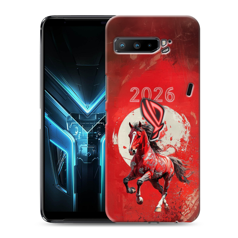 Силиконовый противоударный чехол на ASUS ROG Phone 3 с принтом Новый год Силиконовый противоударный чехол на ASUS ROG Phone 3 с принтом Новый год