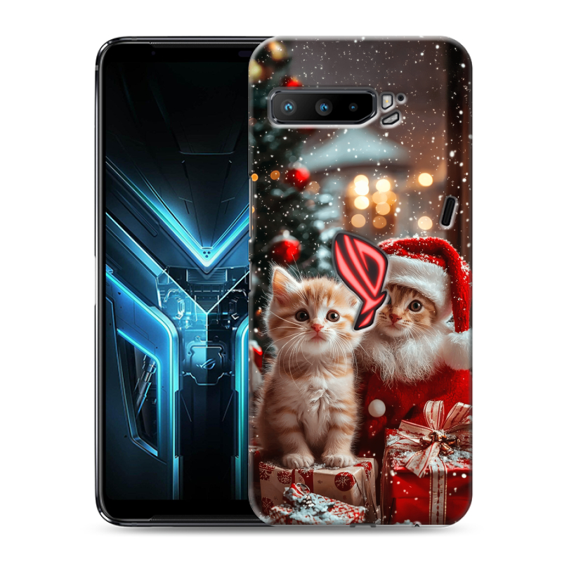 Силиконовый противоударный чехол на ASUS ROG Phone 3 с принтом Новый год Силиконовый противоударный чехол на ASUS ROG Phone 3 с принтом Новый год