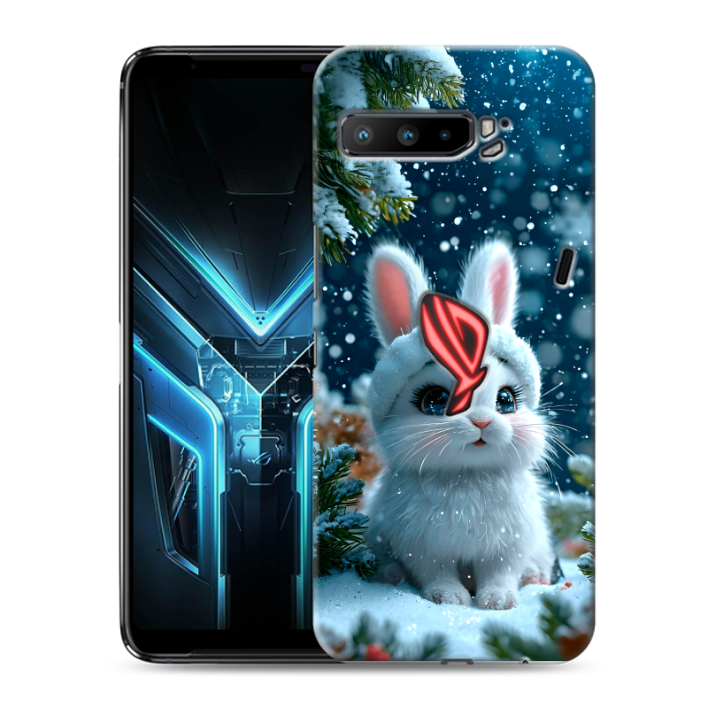 Силиконовый противоударный чехол на ASUS ROG Phone 3 с принтом Новый год Силиконовый противоударный чехол на ASUS ROG Phone 3 с принтом Новый год