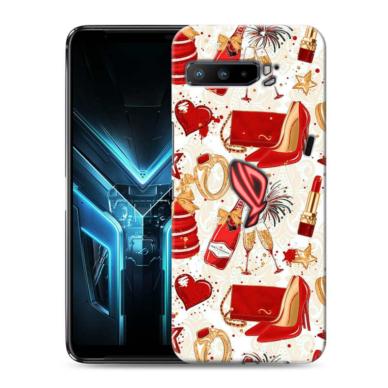Силиконовый противоударный чехол на ASUS ROG Phone 3 с принтом Новый год Силиконовый противоударный чехол на ASUS ROG Phone 3 с принтом Новый год