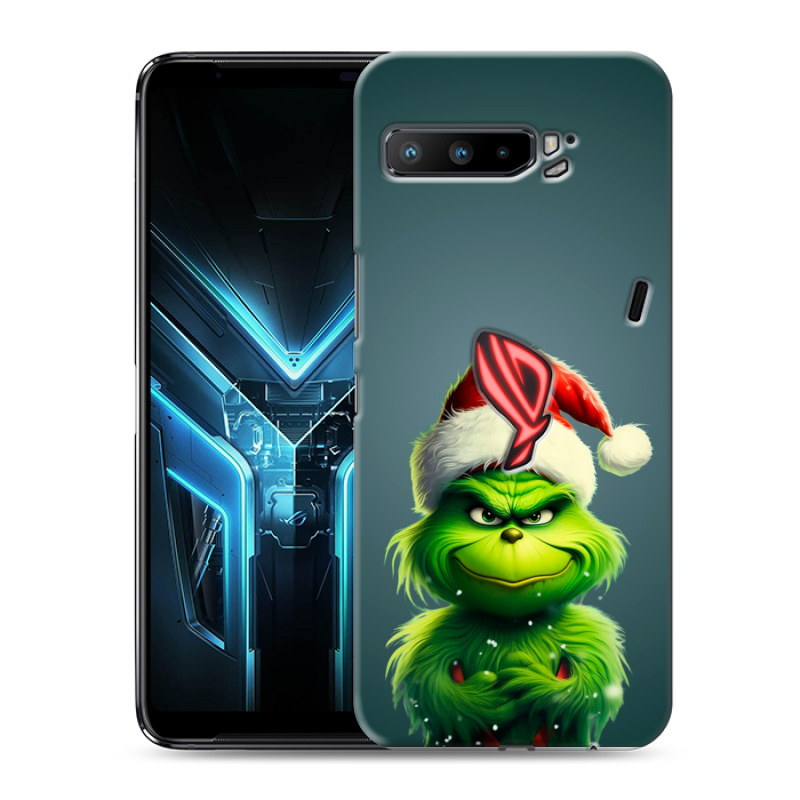 Силиконовый противоударный чехол на ASUS ROG Phone 3 с принтом Новый год Силиконовый противоударный чехол на ASUS ROG Phone 3 с принтом Новый год