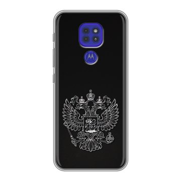 Силиконовый чехол на Motorola Moto G9 Play с принтом Герб России Силиконовый чехол на Motorola Moto G9 Play с принтом Герб России