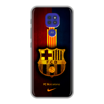 Силиконовый чехол на Motorola Moto G9 Play с принтом Барселона Barcelona
