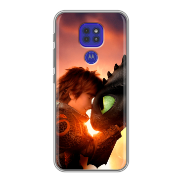 Силиконовый чехол на Motorola Moto G9 Play с принтом Как приручить дракона