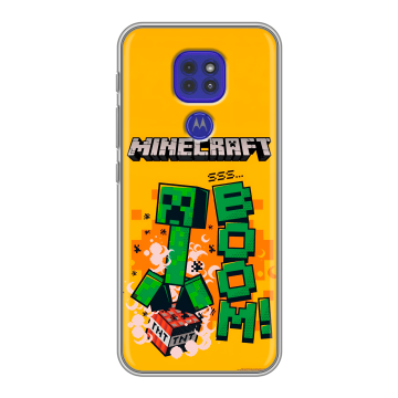 Силиконовый чехол на Motorola Moto G9 Play с принтом Майнкрафт Minecraft