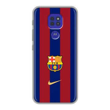 Силиконовый чехол на Motorola Moto G9 Play с принтом Барселона Barcelona