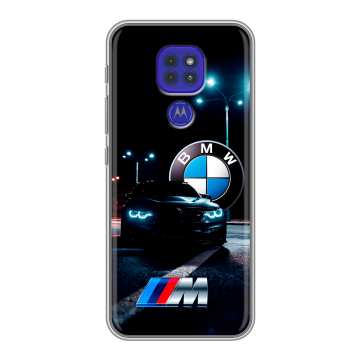 Силиконовый чехол на Motorola Moto G9 Play с принтом БМВ BMW