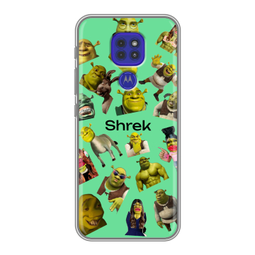 Силиконовый чехол на Motorola Moto G9 Play с принтом Шрек Shrek Силиконовый чехол на Motorola Moto G9 Play с принтом Шрек Shrek