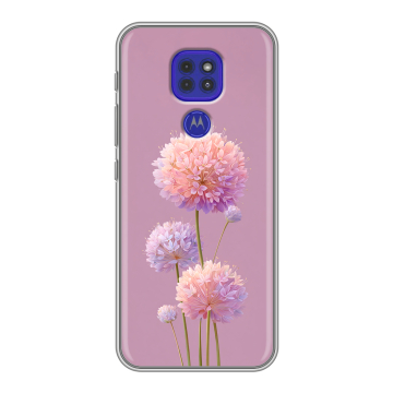 Силиконовый чехол на Motorola Moto G9 Play с принтом Цветы Силиконовый чехол на Motorola Moto G9 Play с принтом Цветы