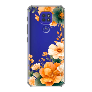 Силиконовый чехол на Motorola Moto G9 Play с принтом Цветы принт Силиконовый чехол на Motorola Moto G9 Play с принтом Цветы принт