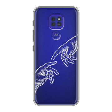 Силиконовый чехол на Motorola Moto G9 Play с принтом Сотворение мира Силиконовый чехол на Motorola Moto G9 Play с принтом Сотворение мира