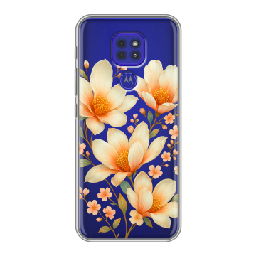 Силиконовый чехол на Motorola Moto G9 Play с принтом Цветы Силиконовый чехол на Motorola Moto G9 Play с принтом Цветы