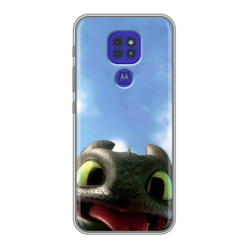 Силиконовый чехол на Motorola Moto G9 Play с принтом Как приручить дракона