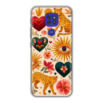 Силиконовый чехол на Motorola Moto G9 Play с принтом Модный принт Силиконовый чехол на Motorola Moto G9 Play с принтом Модный принт
