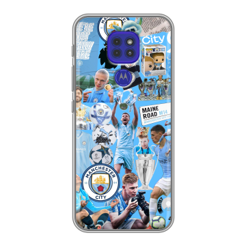 Силиконовый чехол на Motorola Moto G9 Play с принтом Man City Манчестер Сити Силиконовый чехол на Motorola Moto G9 Play с принтом Man City Манчестер Сити