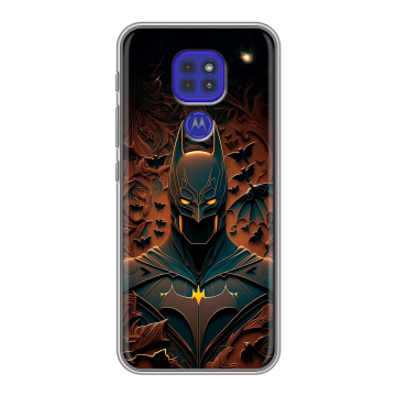 Силиконовый чехол на Motorola Moto G9 Play с принтом Batman Бэтмен Силиконовый чехол на Motorola Moto G9 Play с принтом Batman Бэтмен