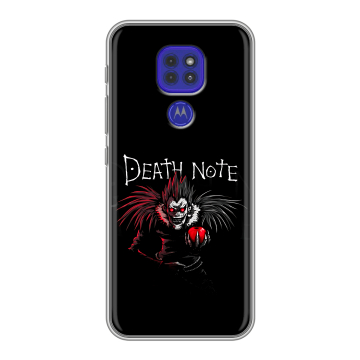Силиконовый чехол на Motorola Moto G9 Play с принтом Death note Тетрадь смерти