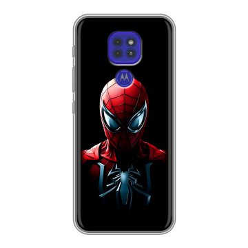 Силиконовый чехол на Motorola Moto G9 Play с принтом Spiderman Человек паук